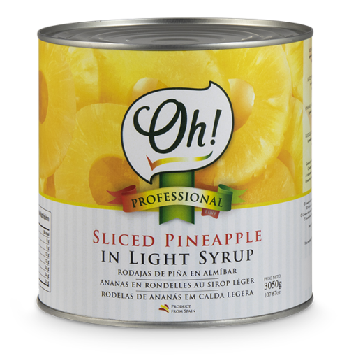 Canned Sliced Pineapple Oh Products Professional Line
